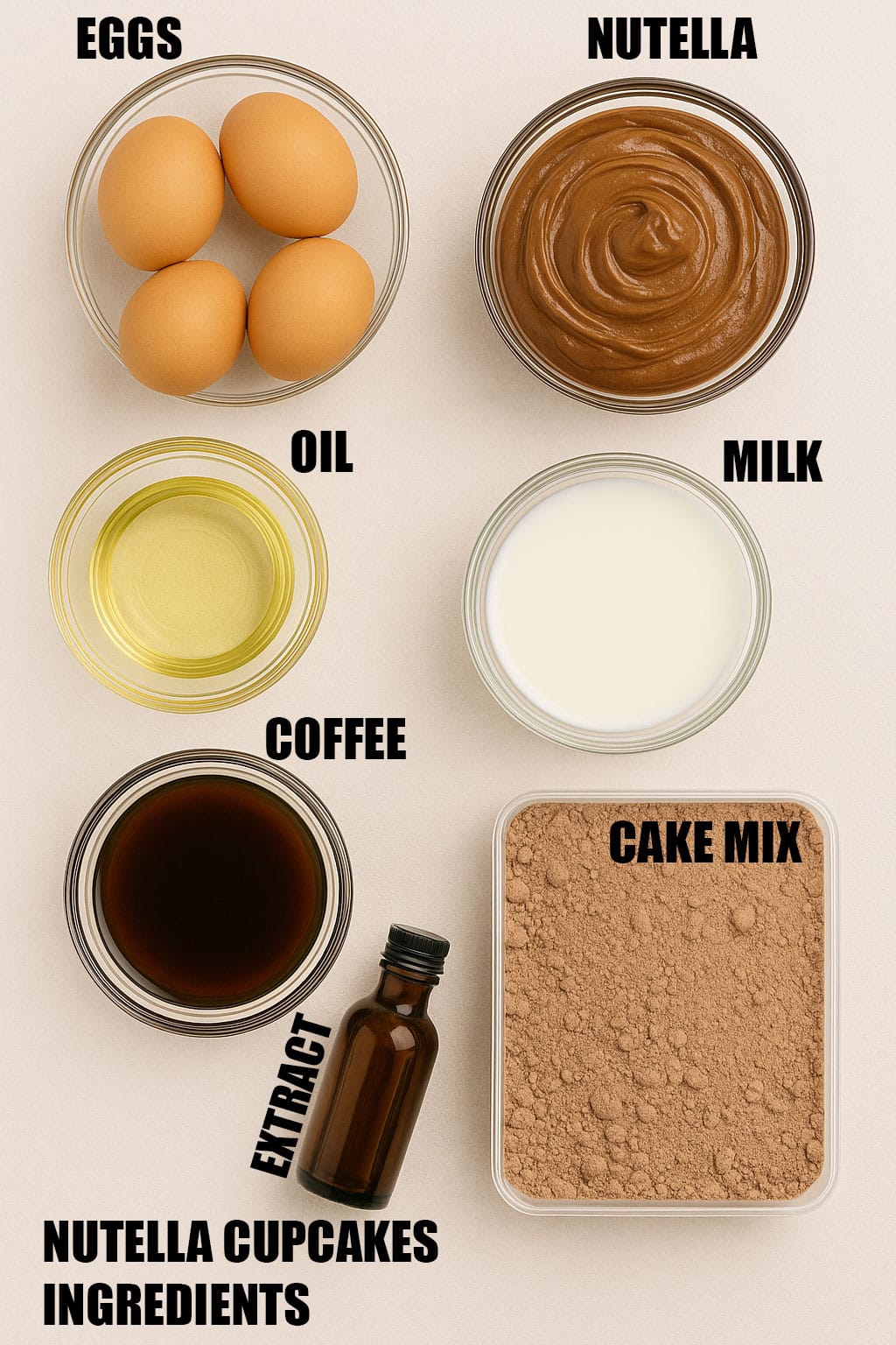 Ingredients in Separate Bowls.  