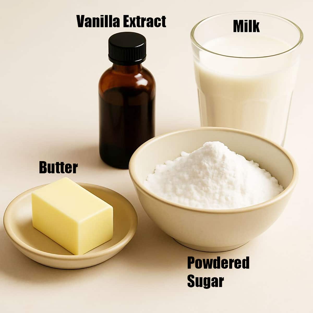 Image With Ingredients in Separate Containers on Neutral Background. 