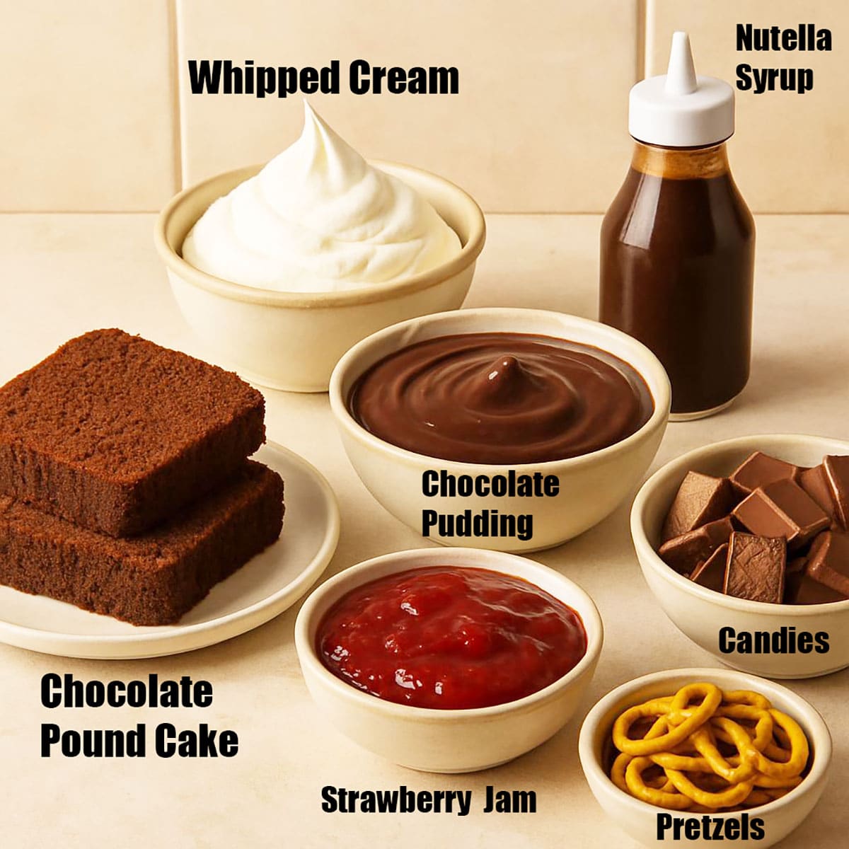 Image With Ingredients on Neutral Background. 