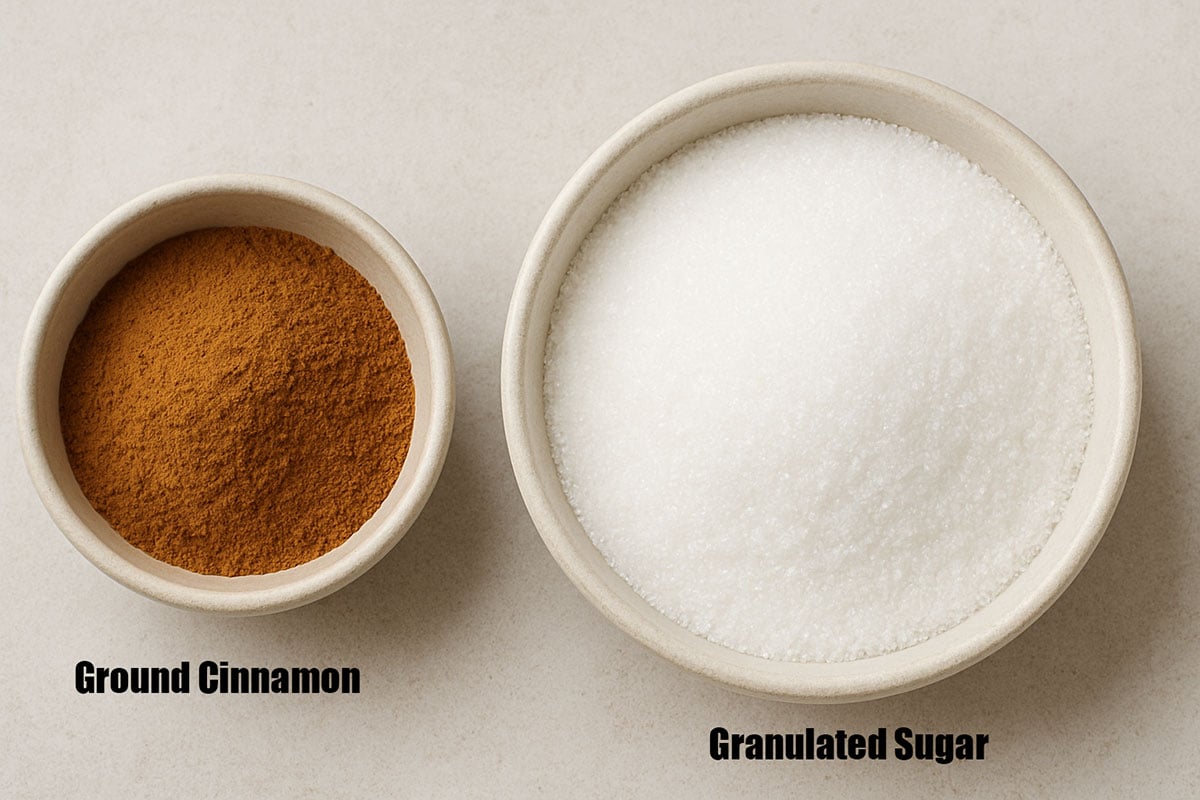 Ingredients in bowls on neutral background. 