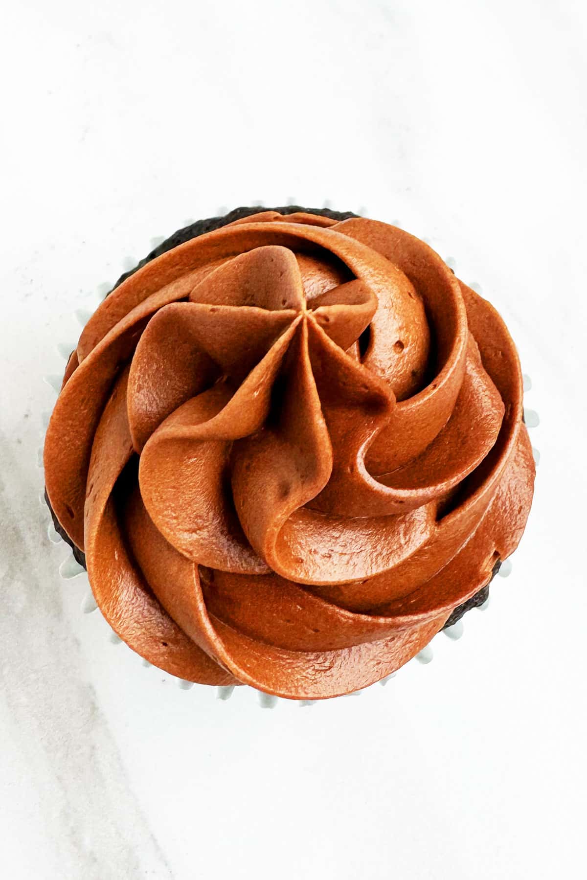 Iced cupcake on white background- Closeup Shot.